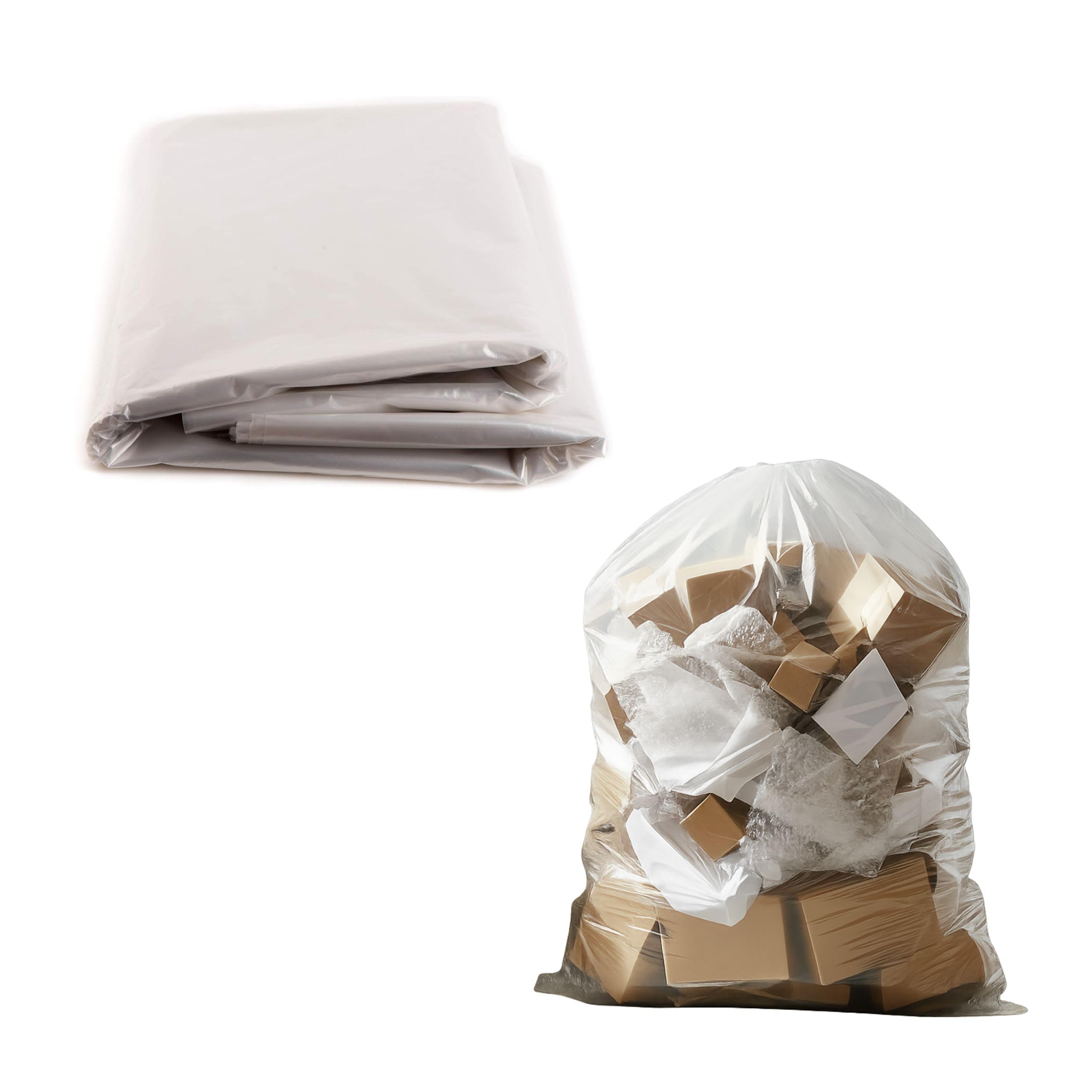 Amazon.com: (10 Pack) 35x55 inch Large Heavy Duty Clear Trash Bags